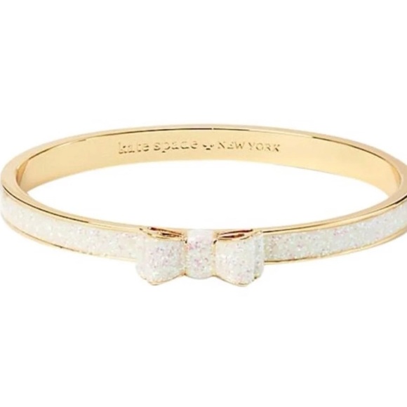 $68 Kate Spade take a bow opal glitter bow bangle bracelet - Picture 5 of 5